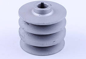 Шків ременя провідний 3 струмки ТАТА 168F (посадковий діаметр 20 мм)