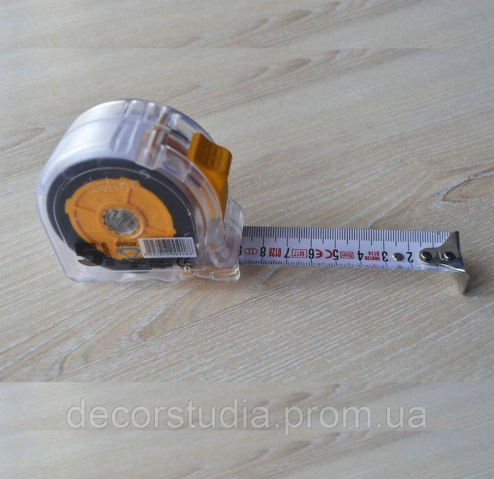 Рулетка прозора 3 м Profi з ударостійкого пластику 406 Dekor Hassan