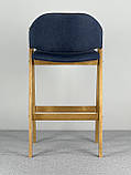 Напівбарний стілець "Джим" у синьому кольорі з натурального дерева, фото 6
