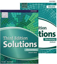 Комплект Solutions Third Edition Elementary student's Book + Workbook (For Ukraine) Підручник + зошит