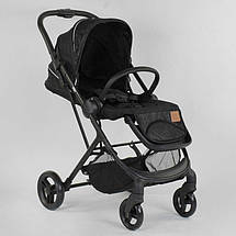 Дитяча коляска прогулянкова (реверсивний блок) JOY Liliya 61755 Чорний, фото 3