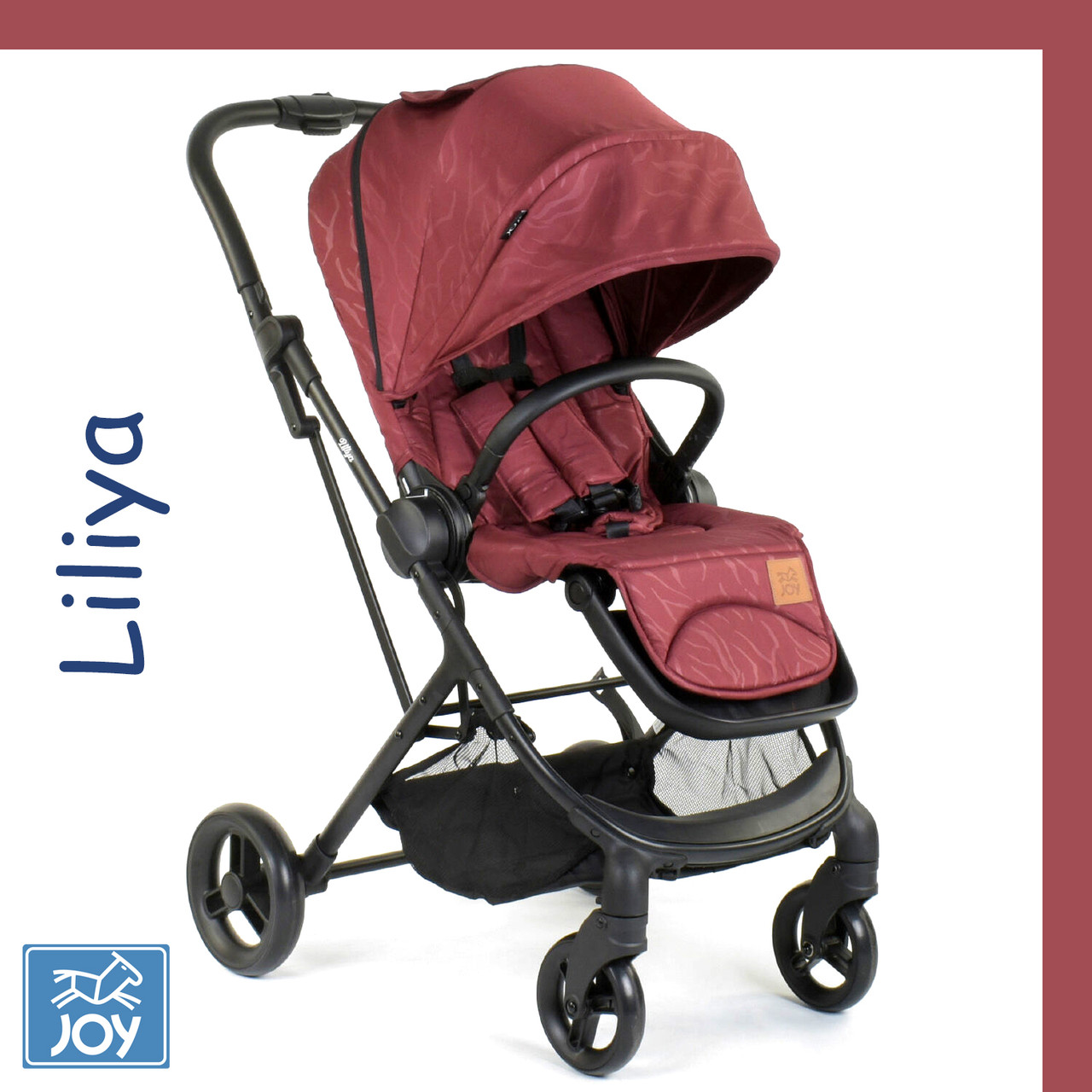 Дитяча коляска прогулянкова (реверсивний блок) JOY Liliya 10105 Вишневий