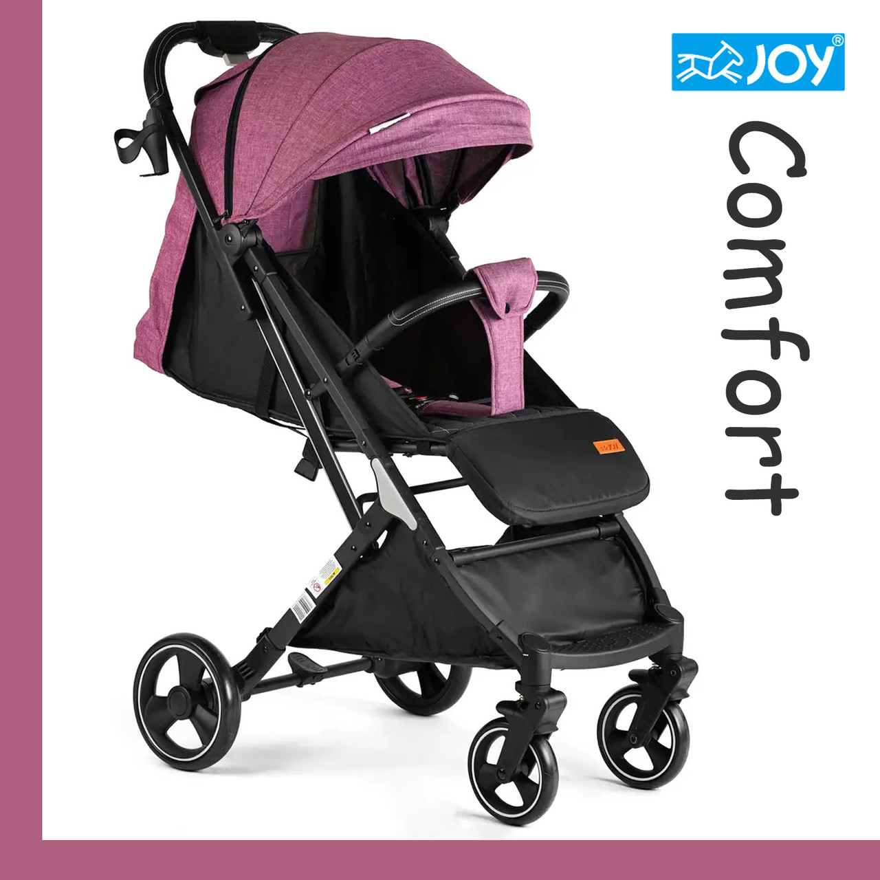 Коляска прогулянкова дитяча (підсклянник, телескопічна ручка) JOY Comfort L-30201 Фіолетовий