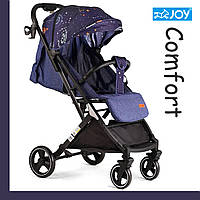 Коляска прогулочная детская (подстаканник, телескопическая ручка) JOY Comfort L-41203 Синий космос