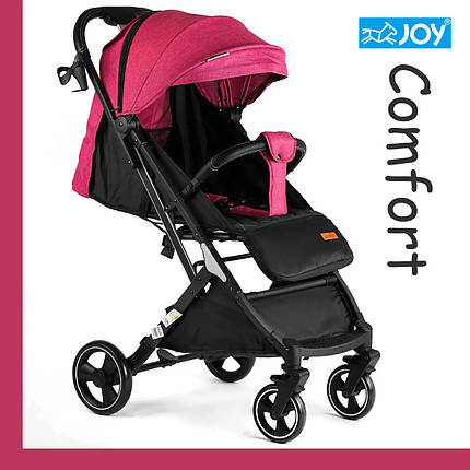 Коляска прогулянкова дитяча (підсклянник, телескопічна ручка) JOY Comfort L-20115 Рожевий, фото 1