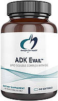 Designs for Health ADK Evail ( ADEK-Formula ASDHelp) / Жирорастворимые витамины А, Д, Е, К 60 шт