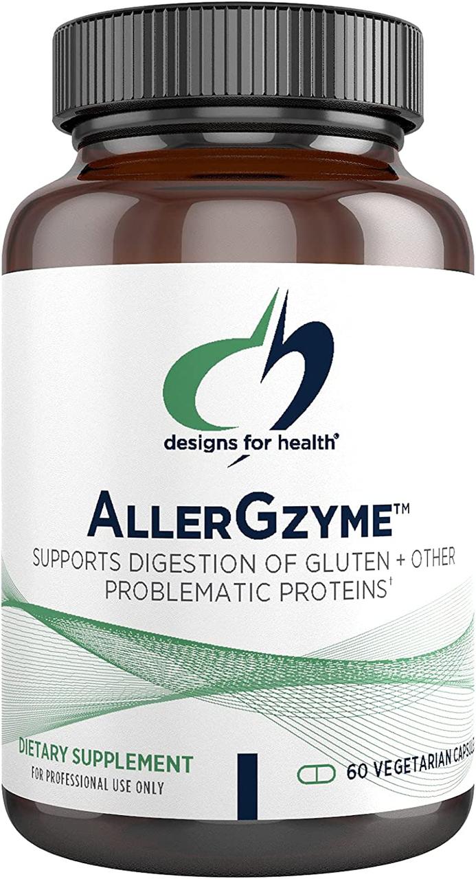 Designs for Health AllerGzyme/АллерГзайм ферменти для глютену та молочних продуктів 60 капсул BX547, фото 1
