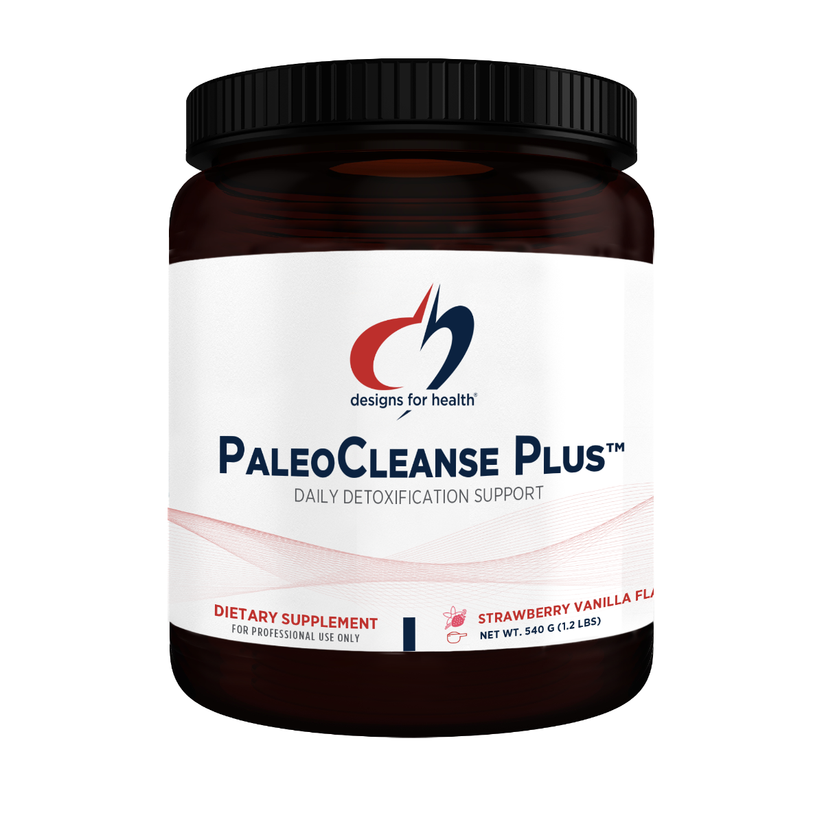 Designs for Health PaleoCleanse Plus / Функціональний протеїн + детокс ваніль полуниця 540 г BX507, фото 1