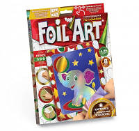 Картинка - открытка 10 видов Аппликация цветной фольгой "FOIL ART"
