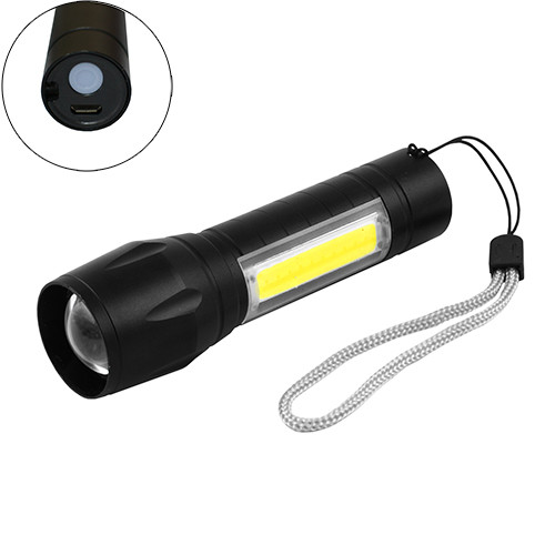 Ліхтар акумуляторний міні Police 511/BL-8424-XPE+COB, USB заряджання
