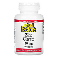 Natural Factors Zinc Citrate 50 mg 90 Tabs