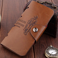 Мужской кожаный кошелек Baellerry Genuine Leather, коричневый (KG-5592)
