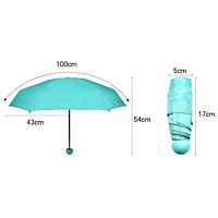 Міні парасолька у футлярі Капсула Маленька кишенькова парасолька у пластиковому футлярі Мінізонт у капсулі
