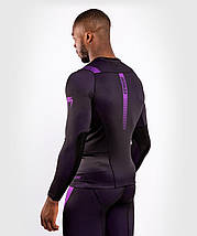 Рашгард лонгслів чоловічий Venum Nogi 3.0 Long Sleeves Rashguard Black Purple, фото 2