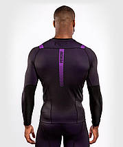 Рашгард лонгслів чоловічий Venum Nogi 3.0 Long Sleeves Rashguard Black Purple, фото 3