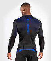 Рашгард лонгслів чоловічий Venum Nogi 3.0 Long Sleeves Rashguard Black Blue, фото 3