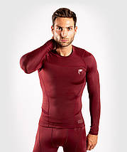 Рашгард лонгслів чоловічий Venum G-Fit Rashguard Long Sleeves Burgundy, фото 2