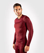 Рашгард лонгслів чоловічий Venum G-Fit Rashguard Long Sleeves Burgundy, фото 2