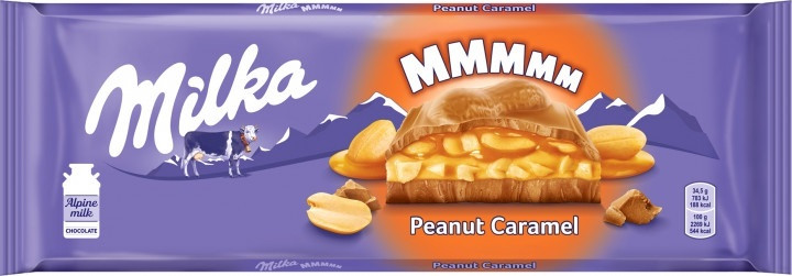 Шоколад Молочный Milka Peanut Caramel c карамелью и арахисом 300 г Швейцария - фото 3 - id-p1389267465