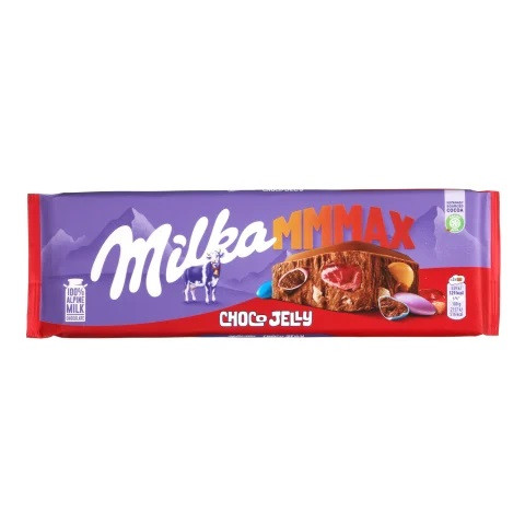 Шоколад Milka Choco Jelly (c драже, шипучками і мармеладками) Швейцарія 250г