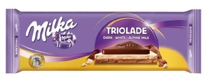 Шоколад Milka Triolade mmMax – шоколад трьох видів, 280 гр. Швейцарія