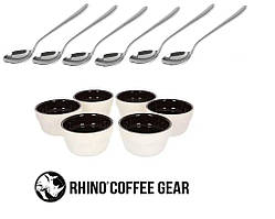 Набір чаш для каппінгу кави 6 шт. 240 мл. + 6 ложок для каппінгу Sola Tasting Spoon