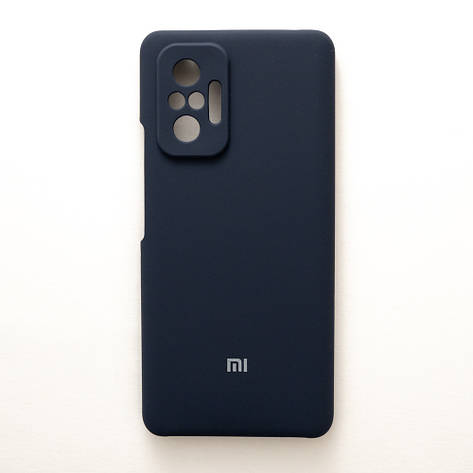 Чохол Silicone Case Premium для Xiaomi Redmi Note 10 Pro Dark Blue 8 (закритий низ), фото 1