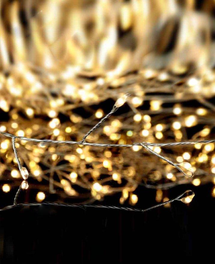 Гірлянда штора-роса феєрверк 200LED, 3 м х 0,6 м, Теплий білий колір, фото 1