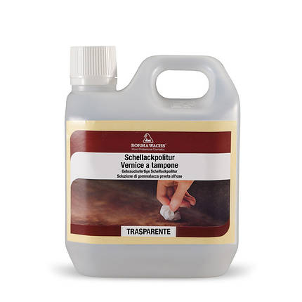 Лак-шелак для дерева Borma Wachs Shellac French Polish прозорий 0.5л, фото 1