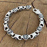 Срібний браслет із рунами, фото 4