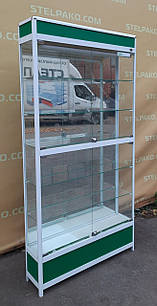 Торгова вітрина скляна з алюмінієвого профілю 1000х250х2000 мм., Б/у
