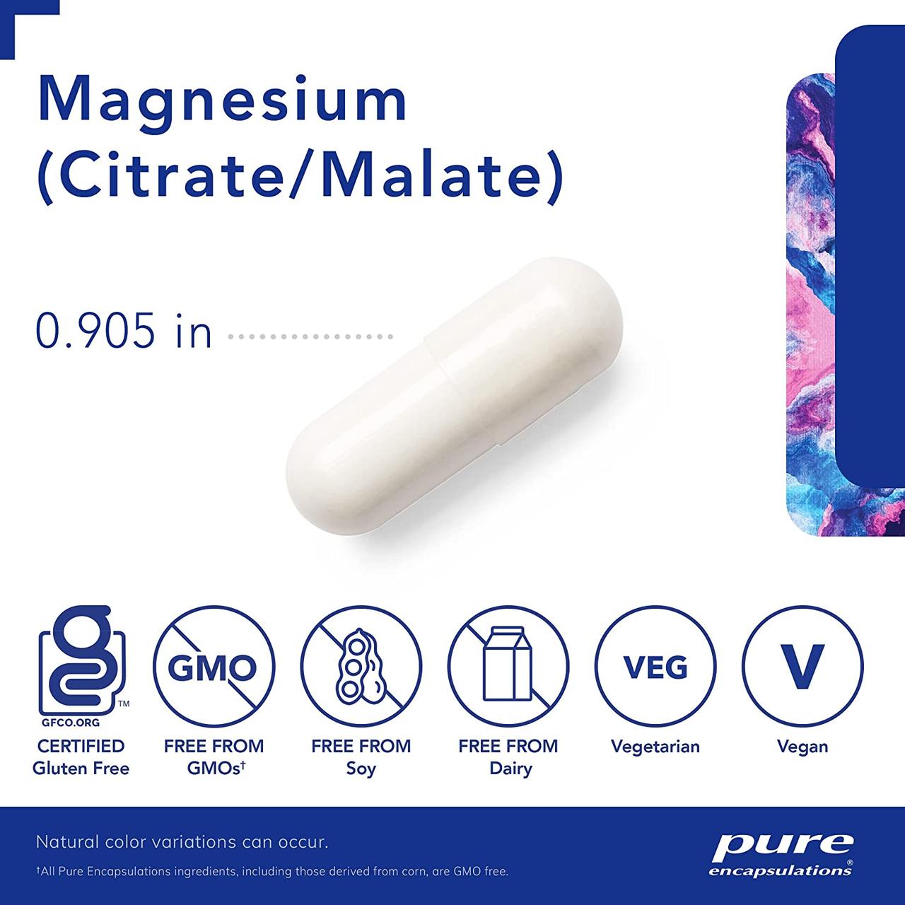 Pure Encapsulations Magnesium (Citrate/Malate) / Магний цитрат малат 90 ...