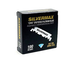 Леза для небезпечних бритв (шаветт) Silvermax половинки, 100 шт в упаковці (0002524)