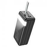 УМБ Powerbank Hoco J86B 60000mAh QC3.0 PD22.5W з ліхтариком чорний, фото 4