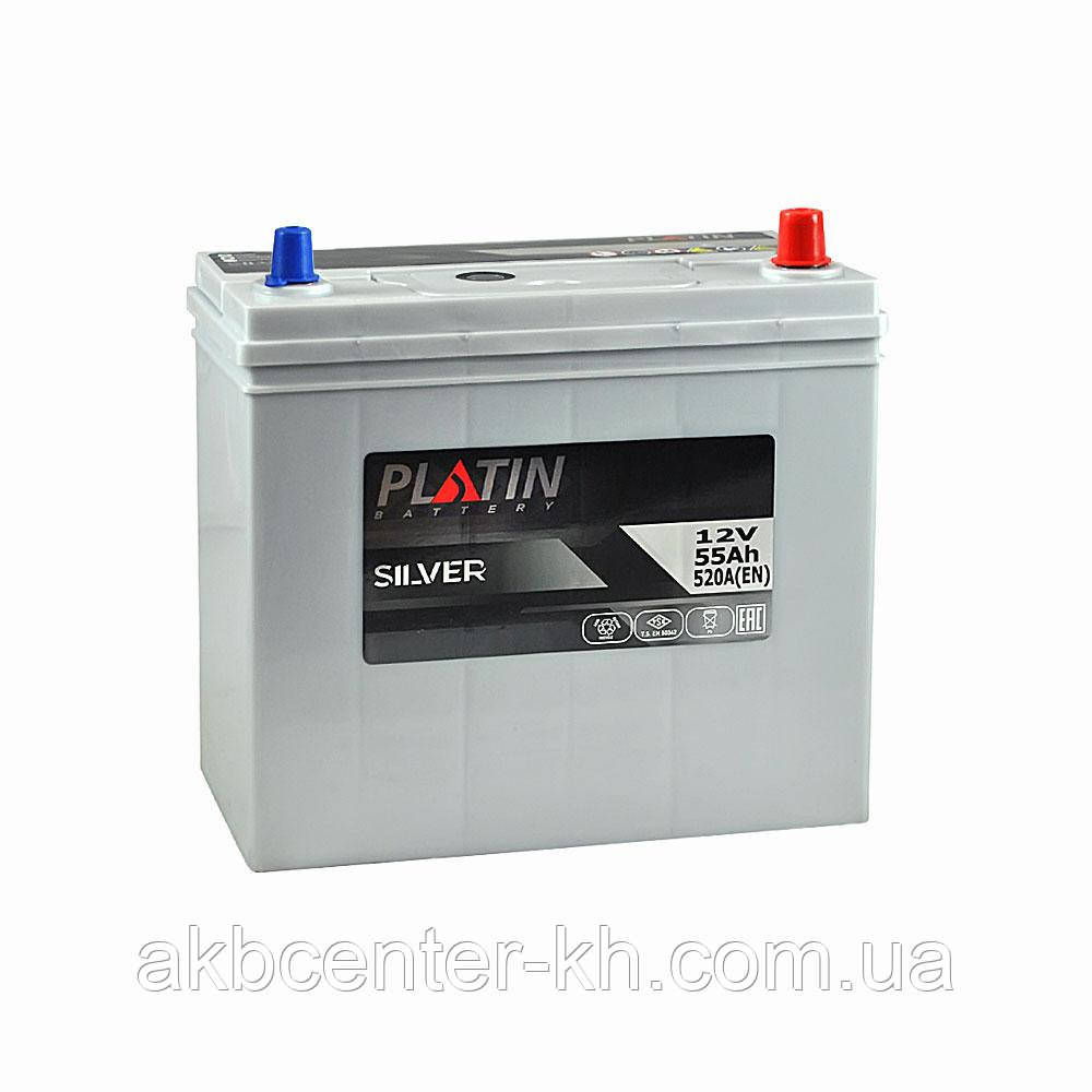 Автомобільний акумулятор PLATIN Silver SMF JP 6CT 55Aз 520A R