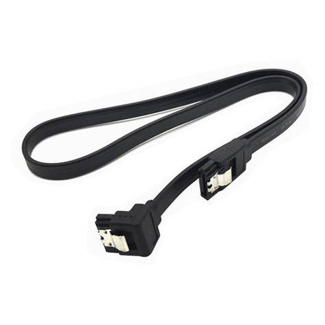 Кабель шлейф SATA - SATA кутовий, для DVD HDD SSD, до 6Гбіт/с, 40см, фото 1