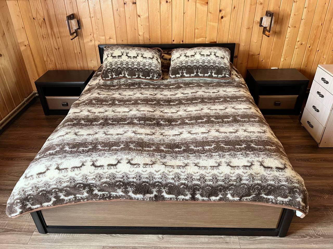 Ковдра з овечої вовни 200*220 + подушки 2 шт, фото 1