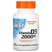 Vitamin D3 50 мкг 2000 IU Doctor's Best 180 капсул