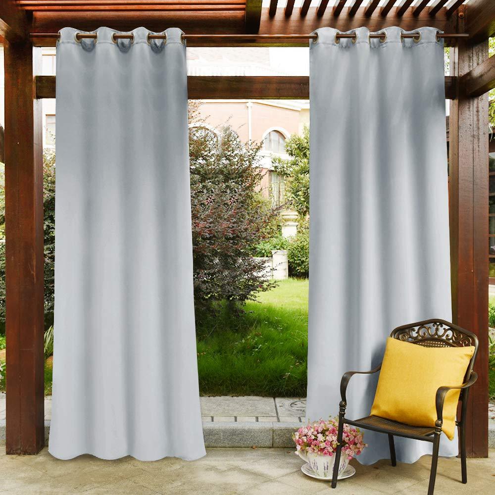 Світлоблокуючі стійкі до вицвітання шторні панелі з люверсом PONY DANCE Outdoor Drapes Blackout, фото 1