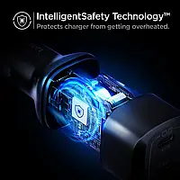 Автомобільний зарядний пристрій Spigen 75W USB C PC2200 PowerArc Car Charger PD 75W/QC3.0 Black ACP04581, фото 5