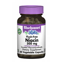 Витамин Bluebonnet Nutrition Ниацин без инфузата (В3) 500мг, 60 гелевых капсул (BLB0462)