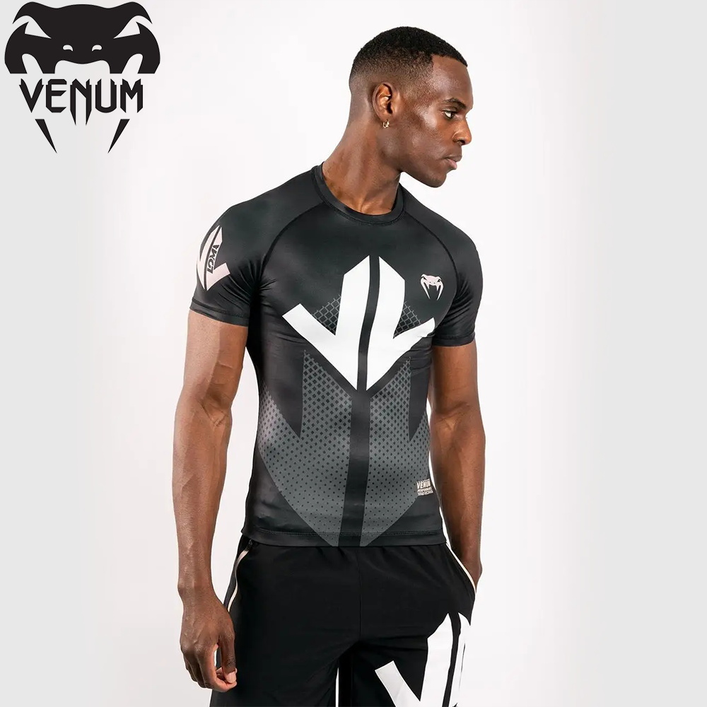 Рашгард з коротким рукавом чоловічий Venum Loma Arrow Short Sleeves Rashguards Black White