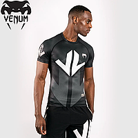 Рашгард с коротким рукавом мужской Venum Loma Arrow Short Sleeves Rashguards Black White