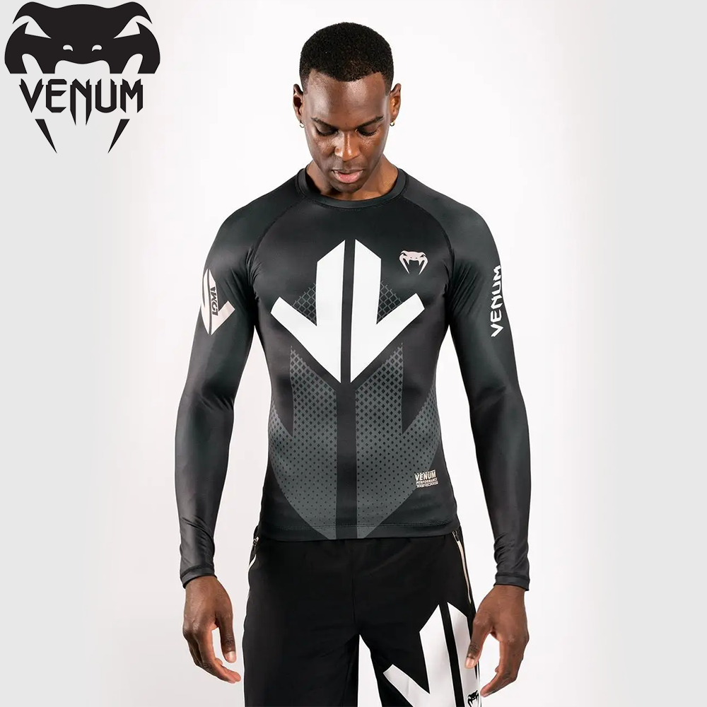 Рашгард чоловічий лонгслів Venum Loma Arrow Long Sleeves Rashguards Black White