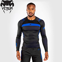 Рашгард лонгслив мужской Venum Nogi 3.0 Long Sleeves Rashguard Black Blue