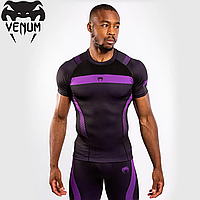 Рашгард с коротким рукавом мужской Venum Nogi 3.0 Short Sleeves Rashguard Black Purple