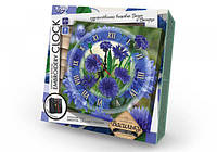Вышивка гладью Embroidery clock Часы 2, мулине и бисером, в коробке 32х32х4см, Danko Toys (EC-01-02)