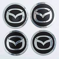 Автомобильная эмблема Primo на колпачок ступицы колеса c логотипом Mazda - Black