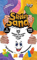 Кинетический песок Stretch Sand, рус., 600г, в пакете 15х25х3см, Danko Toys (STS-04-01)