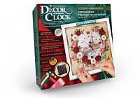 Вишивка стрічками та бісером Decor Clock Годинник 1, в коробці 33х33см, Danko Toys (DC-01-01)